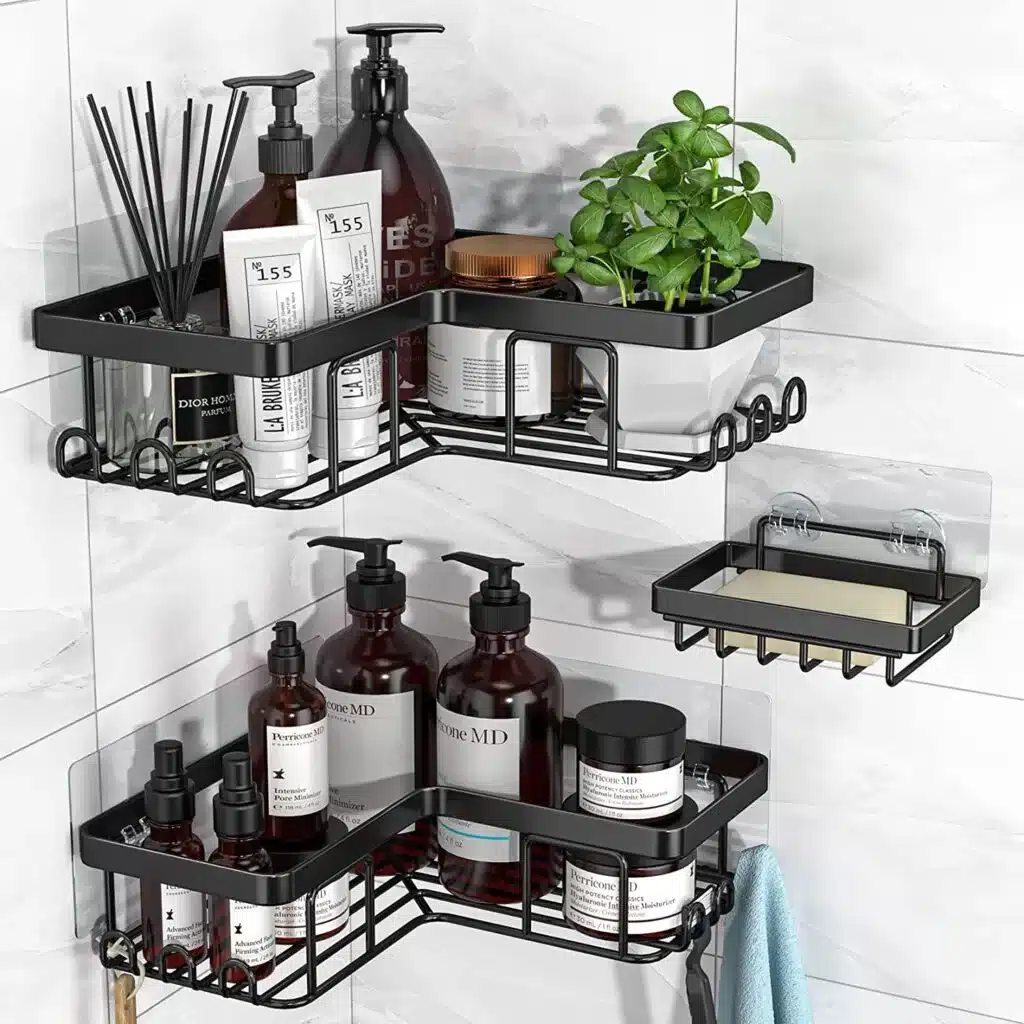 A shower caddy is a great way to declutter the bathroom for ultimate organization. 