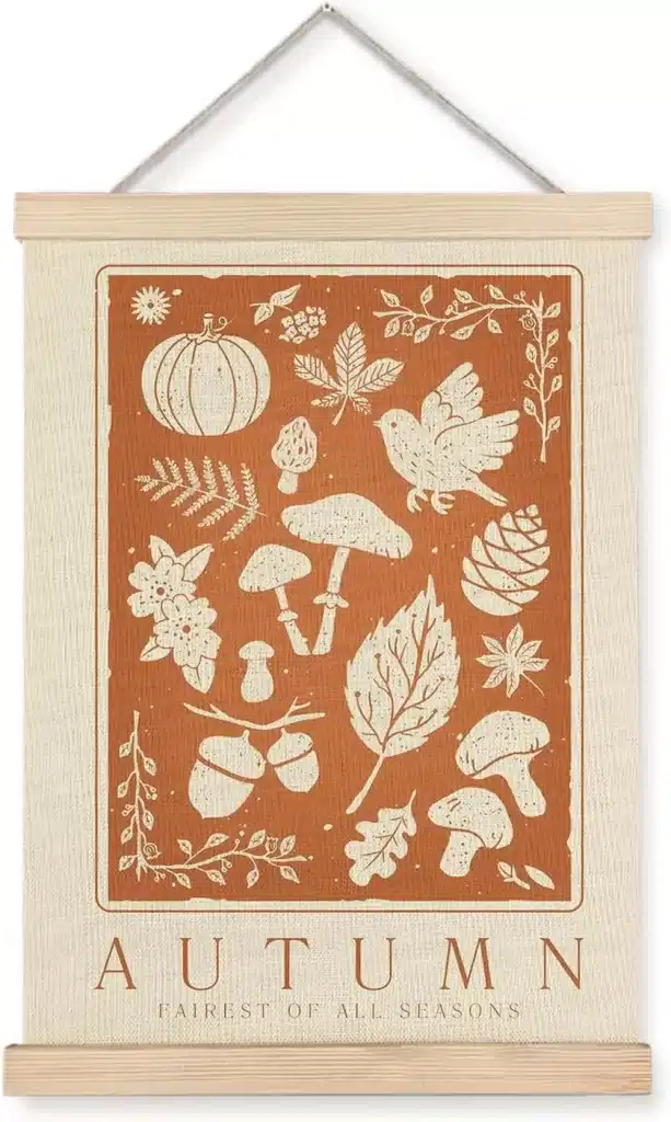 An autumn wall hanging. 