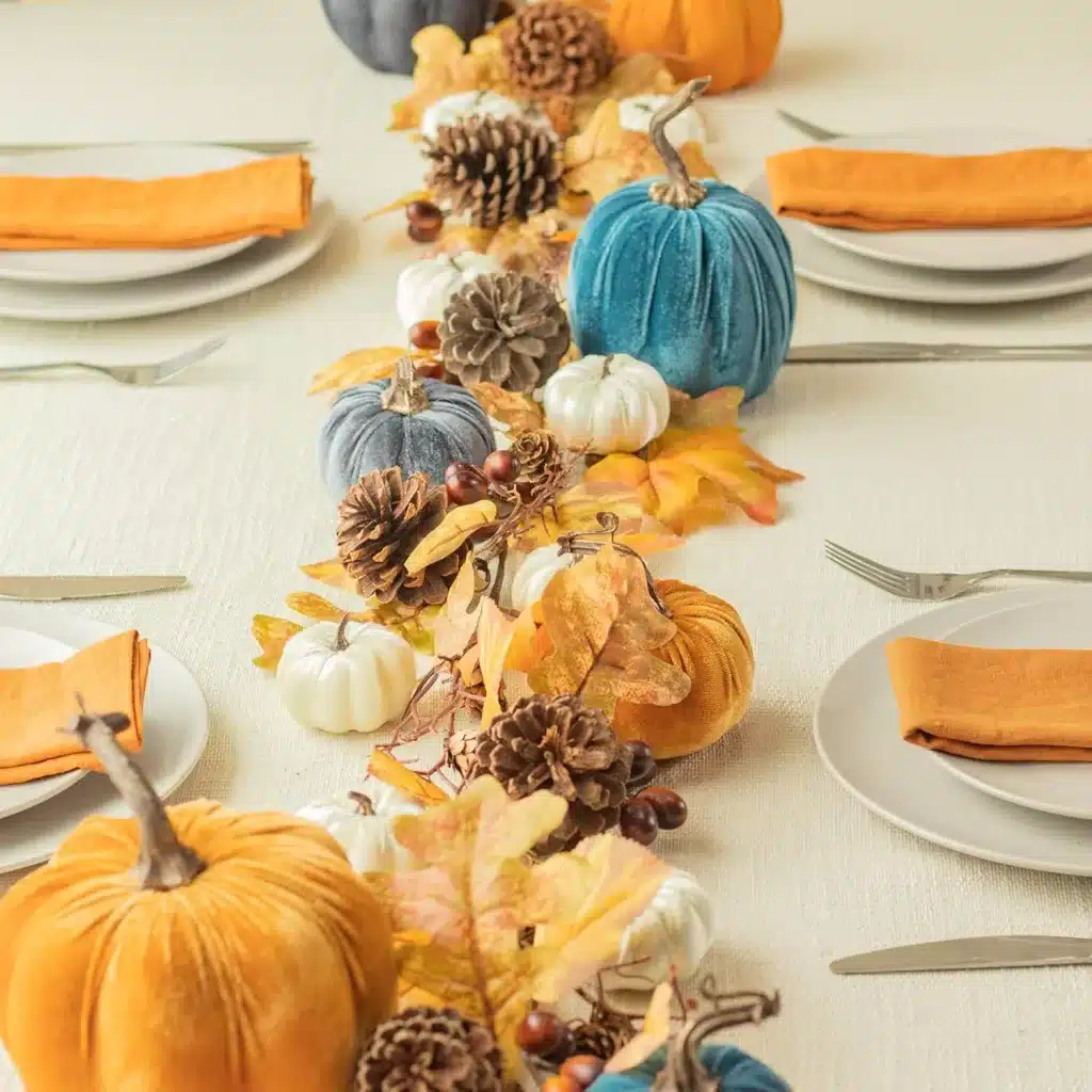 Pumpkins bring character to fall table decor. 