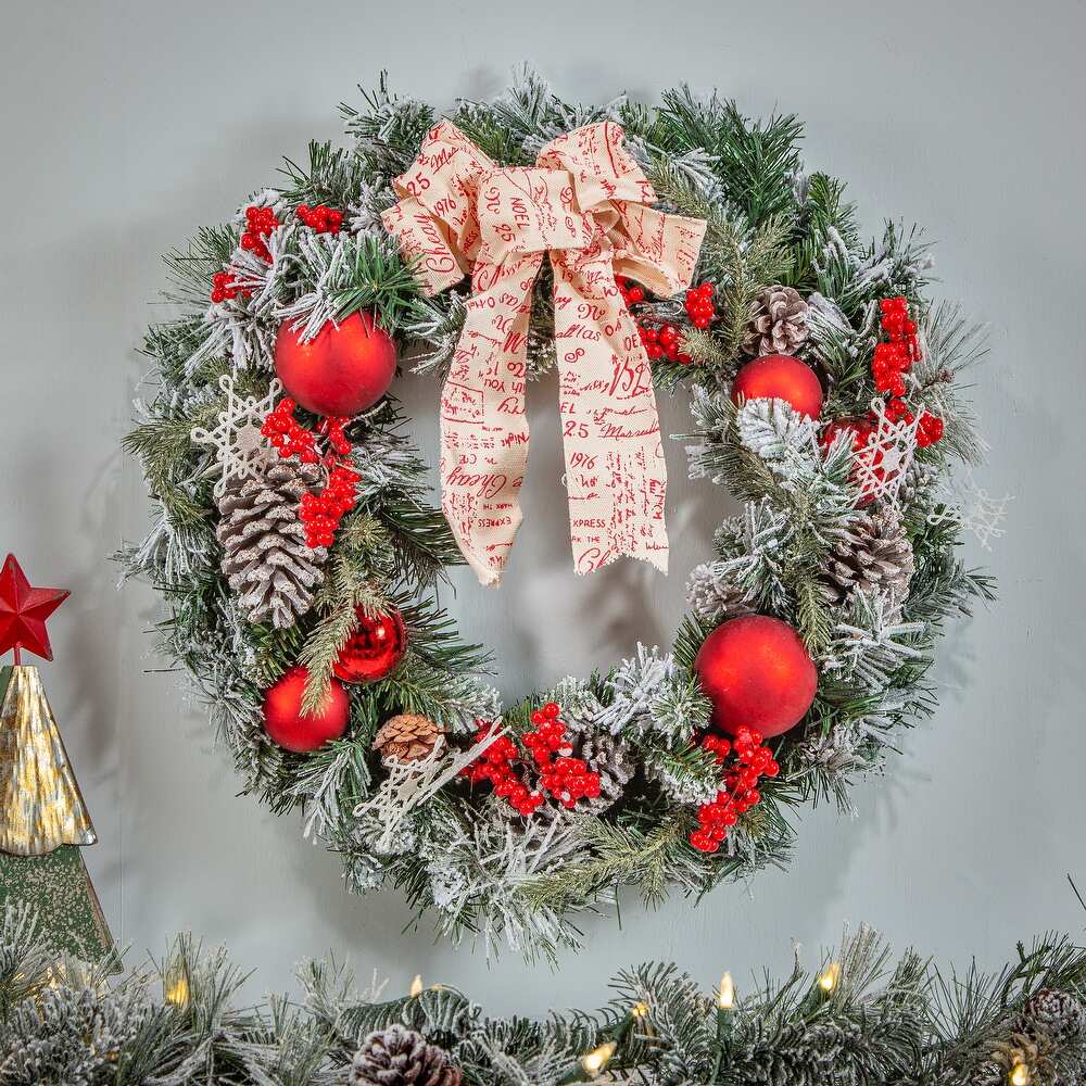 Holiday wreath for door