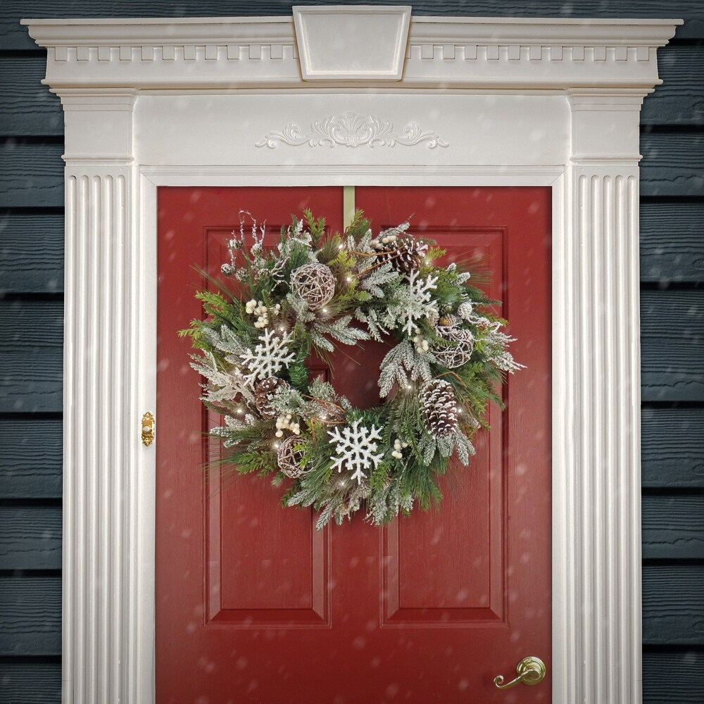 Cozy Winter outdoor wreath for door decor