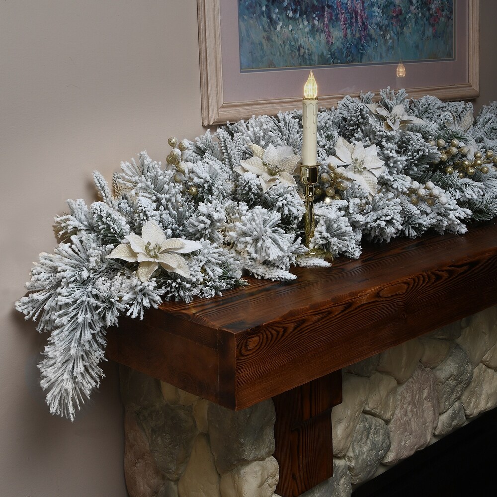 Garland is great start when setting up your mantel decorations