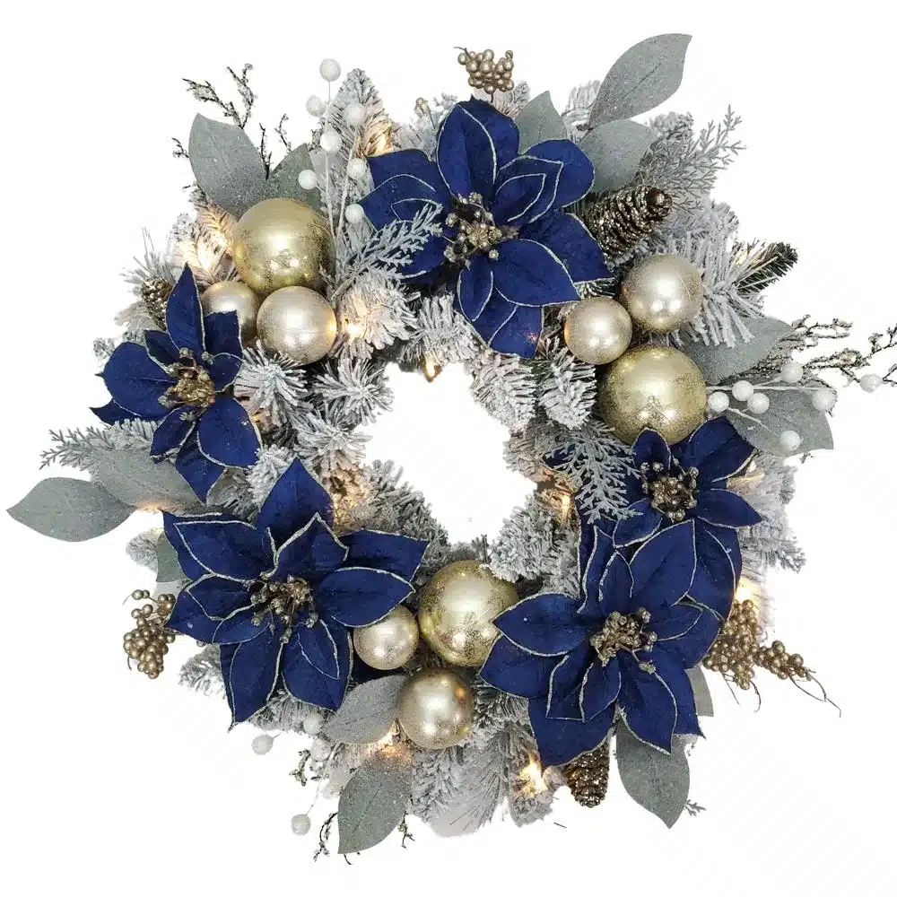 Beautiful blue Christmas Wreath