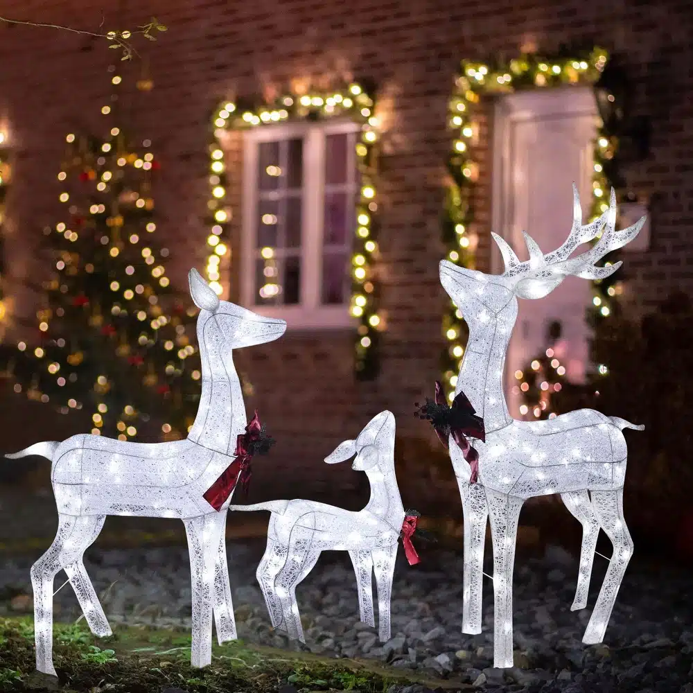 Light up reindeer outdoor decor