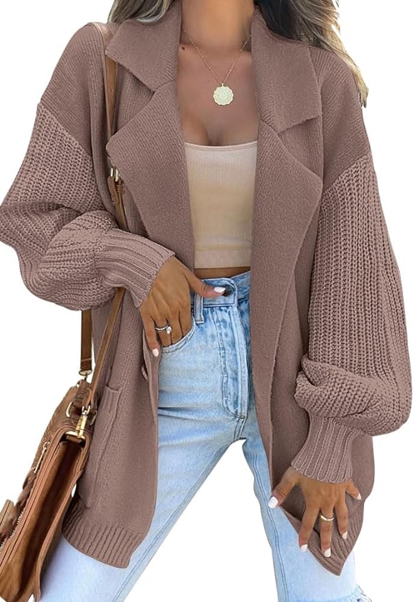 puffy sleeved cardigan in outerwear for women