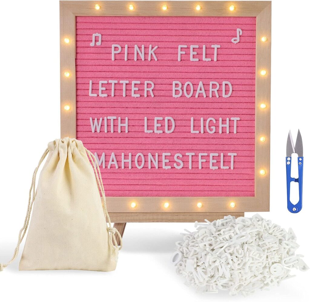 Felt letter board make great teen room decor