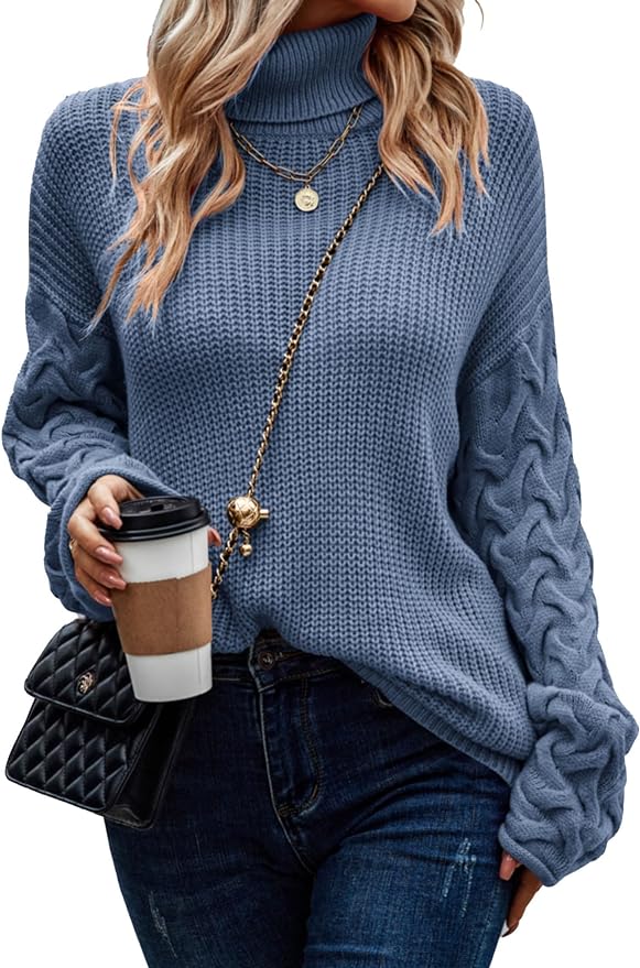 Turtleneck sweater - Great for layering winter outfits.