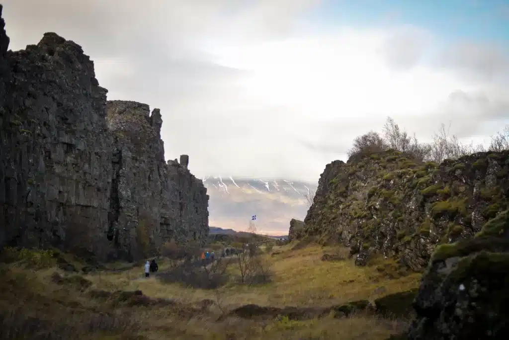 Between the continental plates