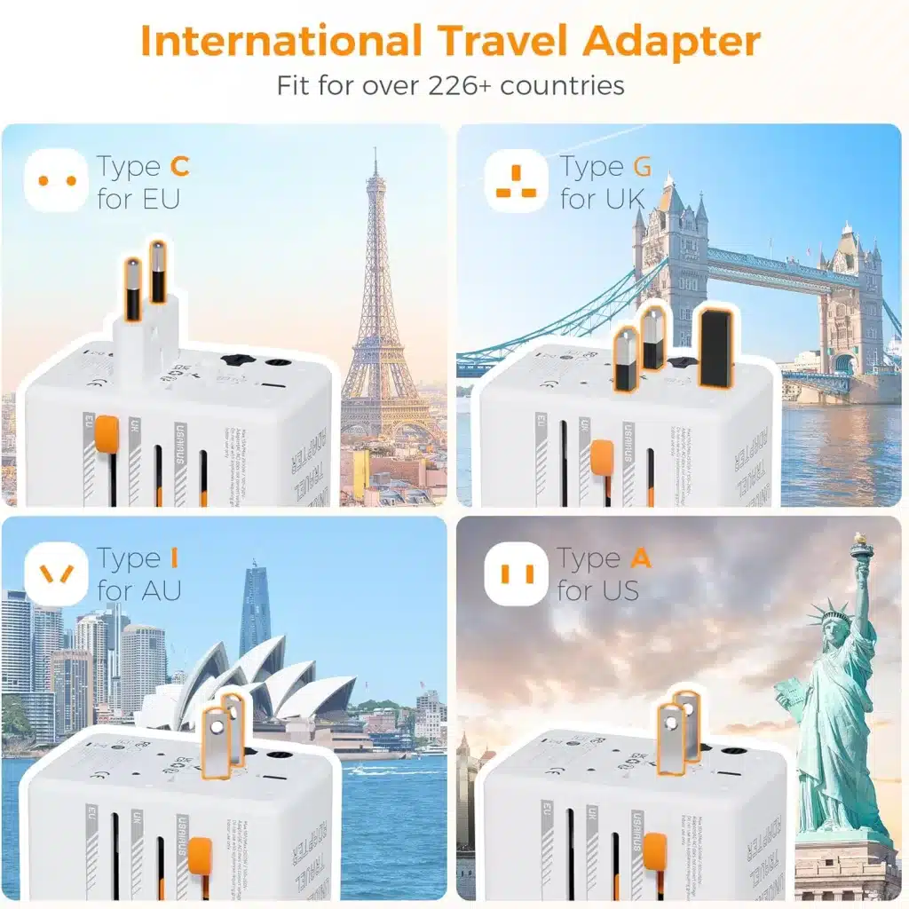 When flying to Ireland or other countries, I pack a universal power adapter.