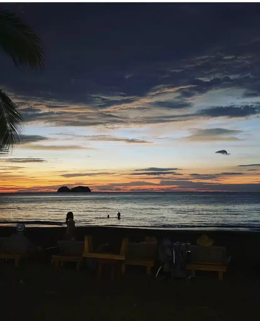 Eating dinner on the beach at sunset was one of our favorite things to do in Guanacaste. 