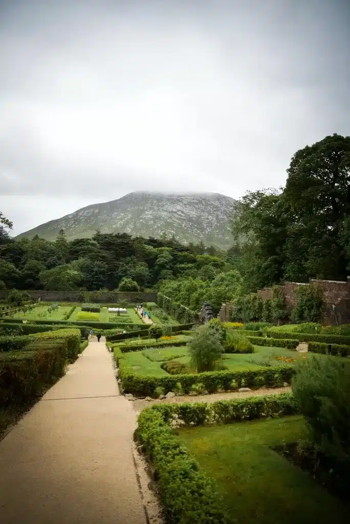 The spectacular gardens at Kylemore Abbey.