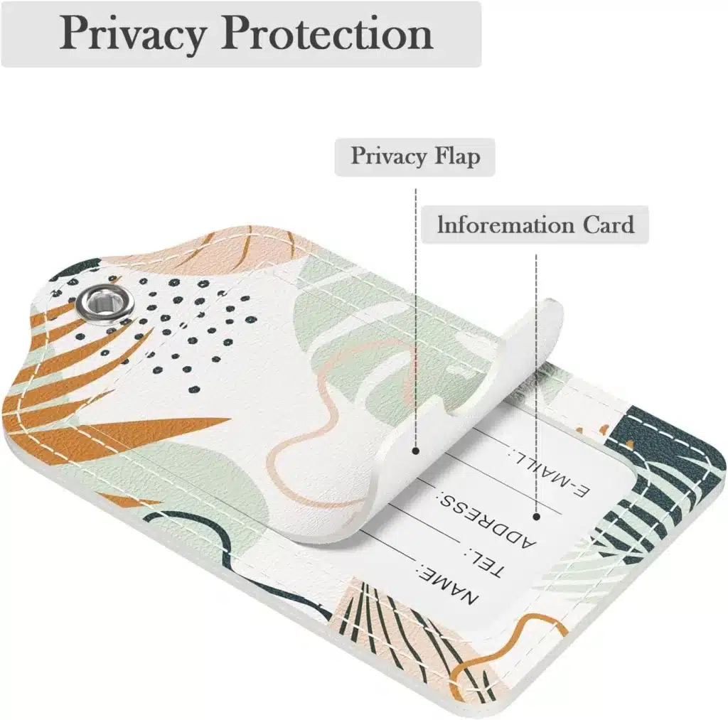 This luggage tag offers privacy protection for a Florida packing list printable pdf.