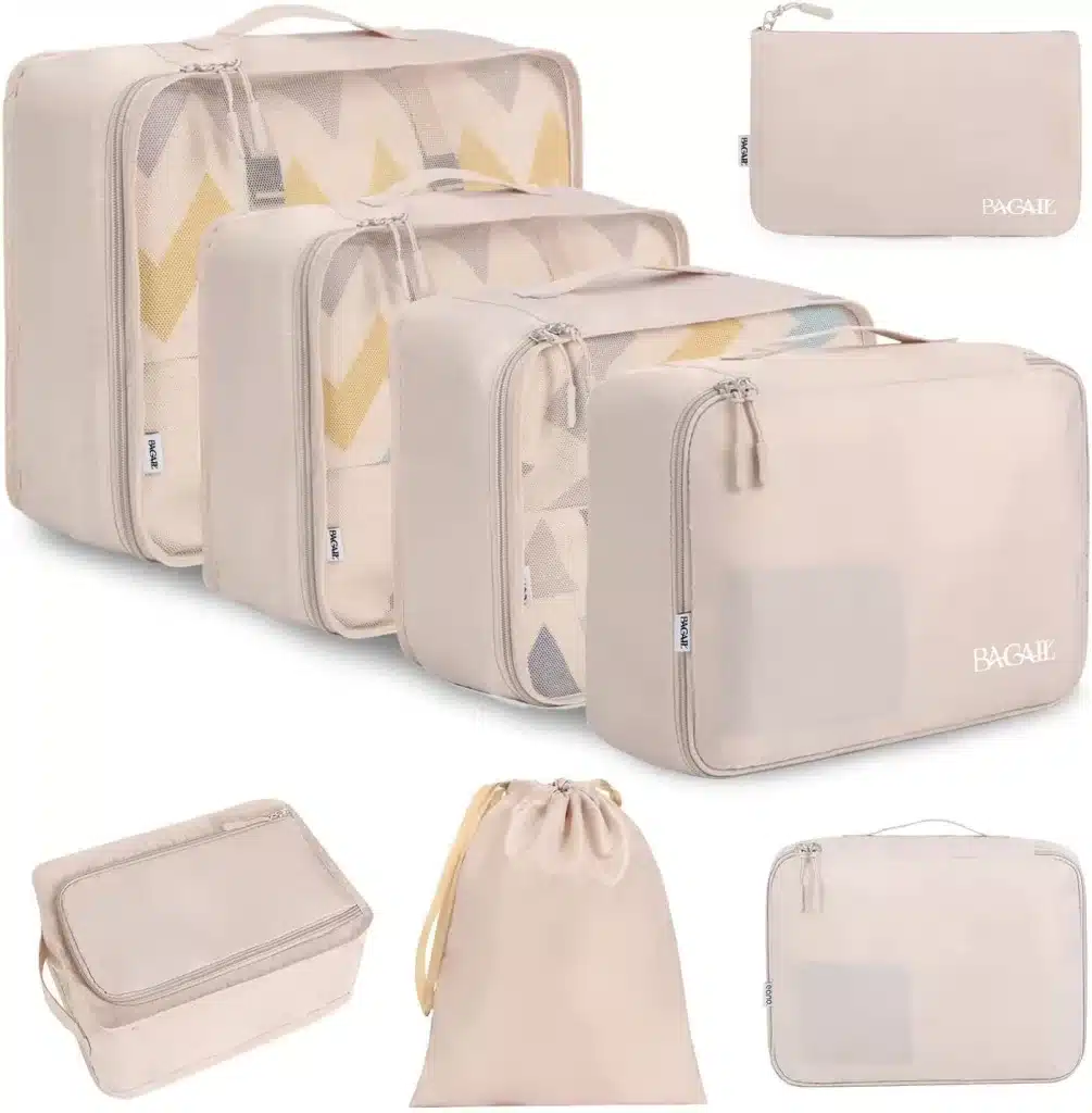 Packing cubes are a great packing hack for ultimate organization. 