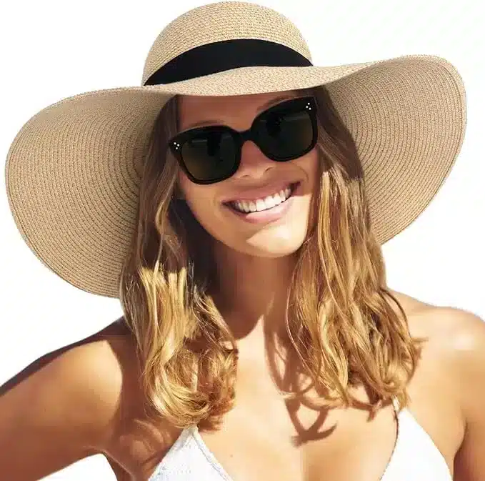 Don't forget your beach hat, which is a travel essential for any woman looking into a beach vacation. 