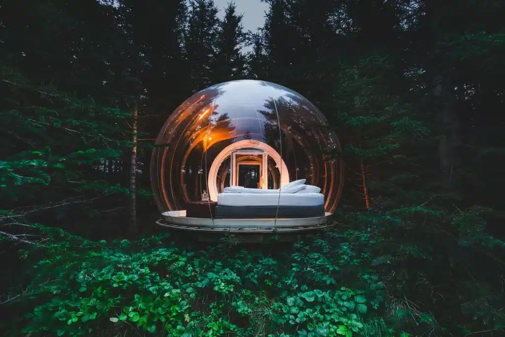 A unique place to stay in Iceland, the Bubble Hotel. 