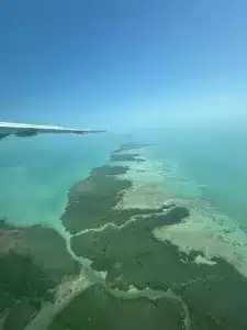 On our Tropic air flight from Belize City (BZE) to San Pedro.