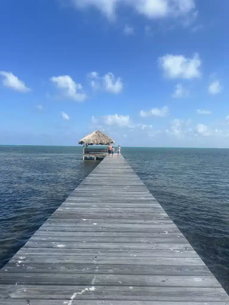 The shared dock was great for fishing.