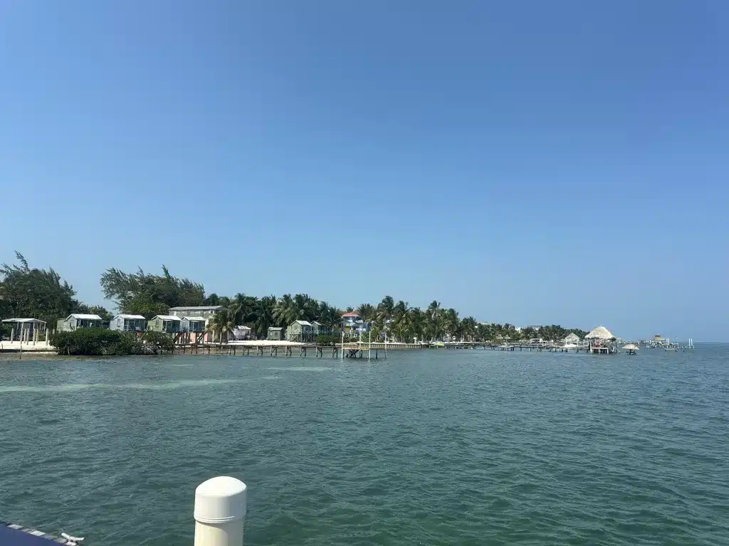 Caye Cauker shoreline on east side of  the island. 