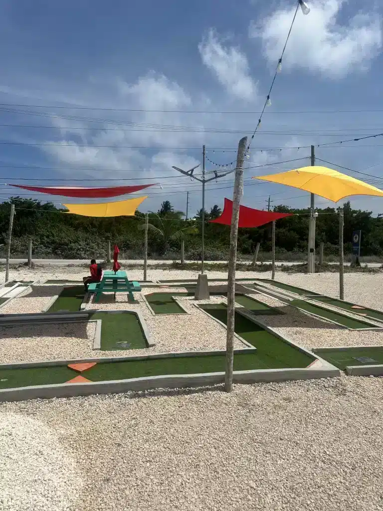 A mini golf course in Belize. 