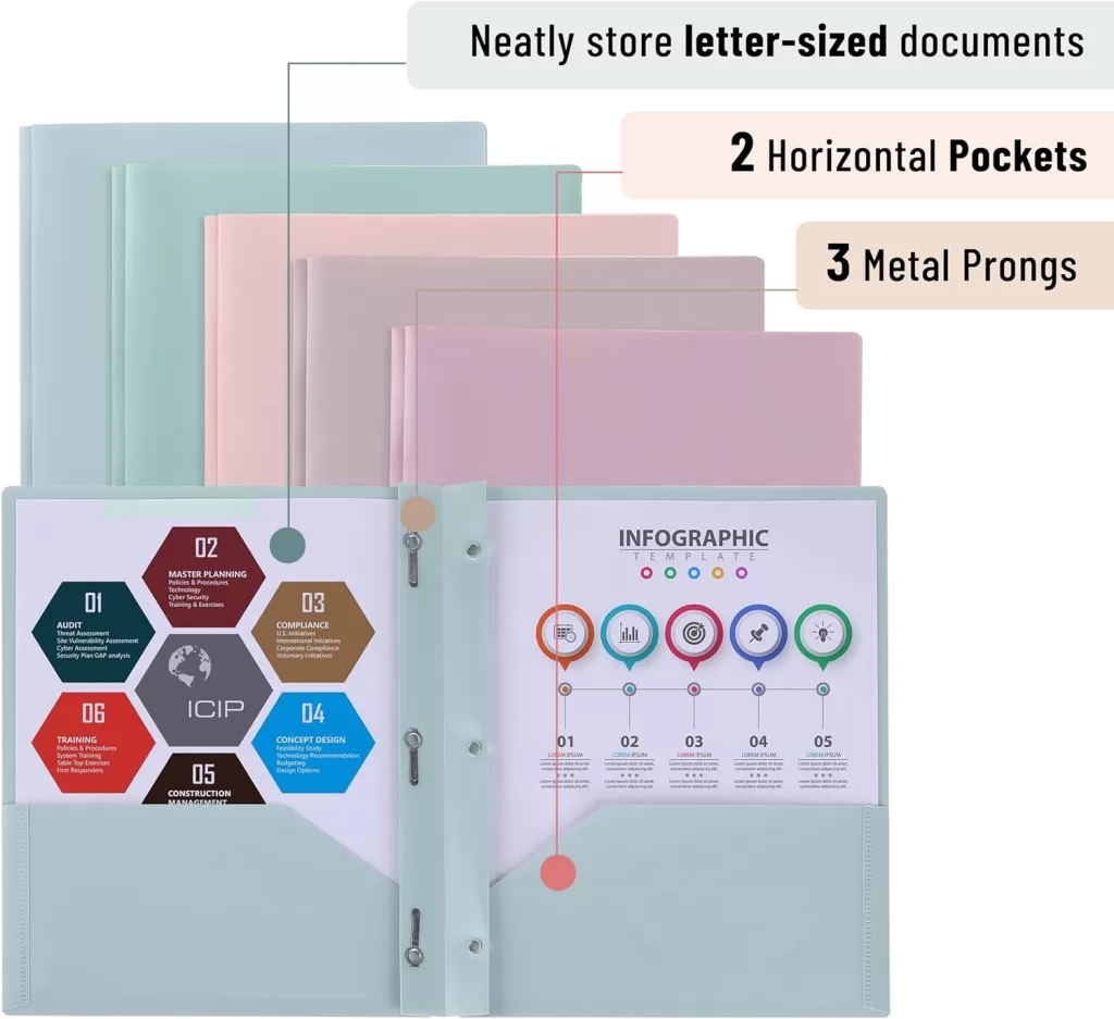 Color coded notebooks are great for sorting school subjects. 