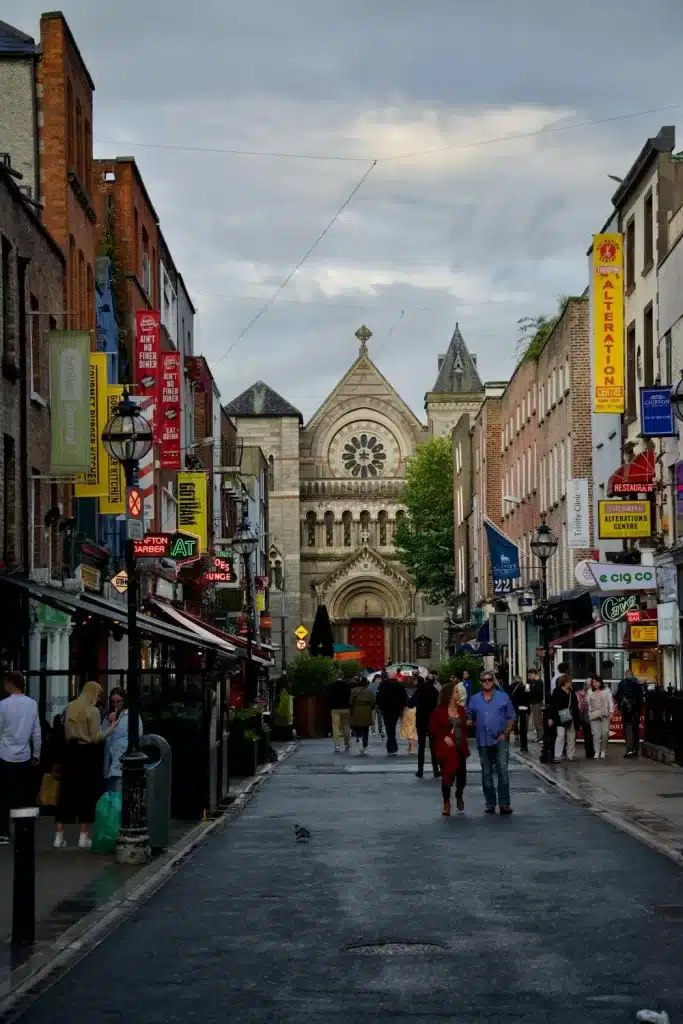 Grafton Street in Dublin is a great place for shopping. 