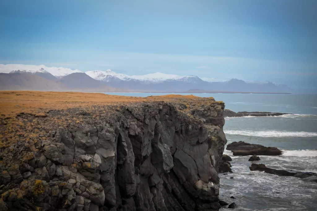 Cliffs on the Snaefellsnes peninsula. 