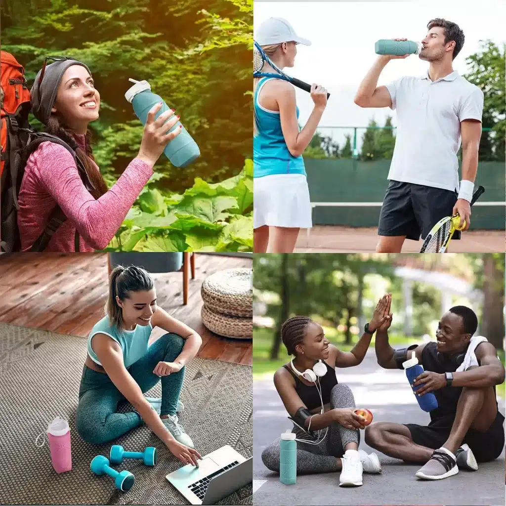 These water bottles fold nicely and are easy to pack. 