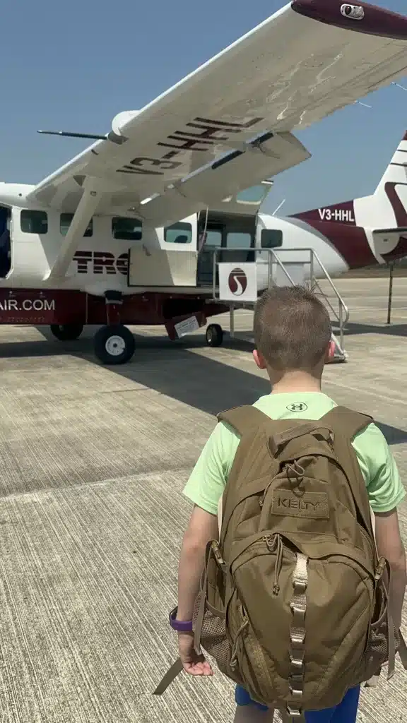 Boarding Tropic Air island hopper is how we got to San Pedro, Belize with the family. 