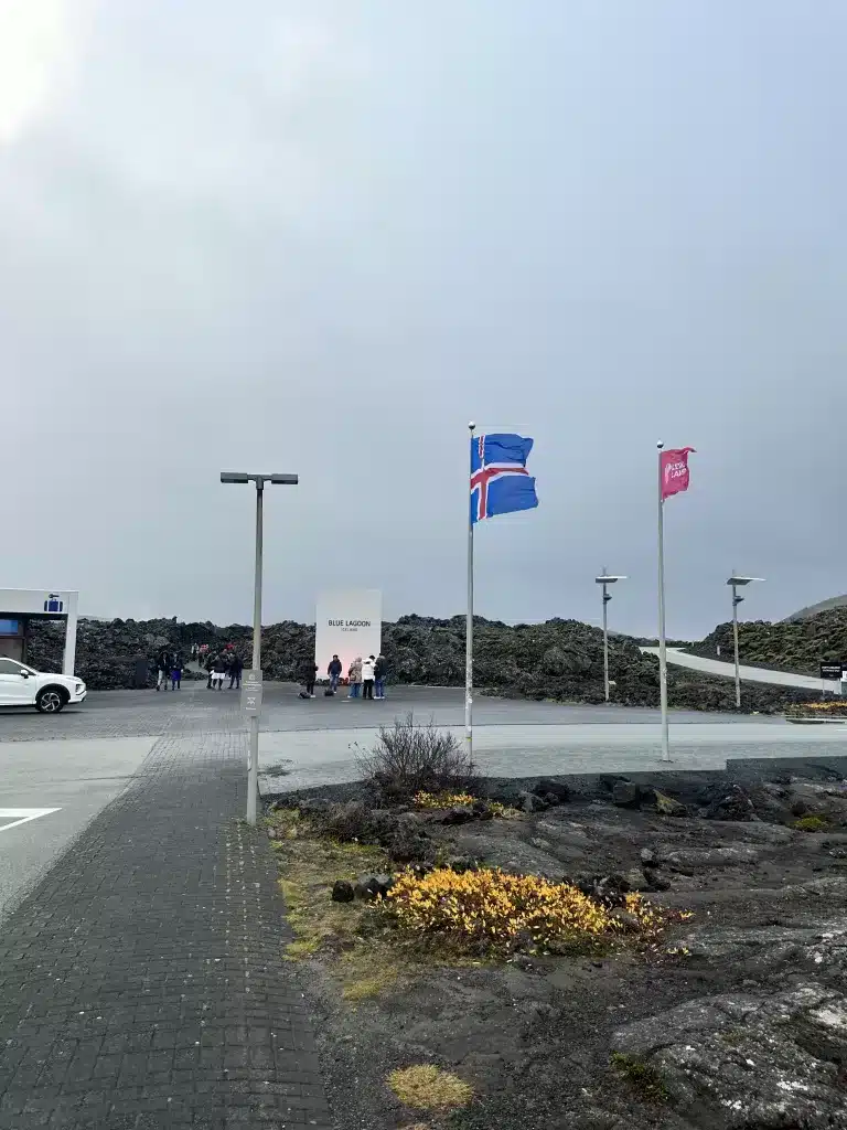 The entrance to the Blue Lagoon in Iceland in this post about tips like shower rules, if you can get your hair wet, if there are private showers and if the Blue Lagoon could ruin your jewelry. 