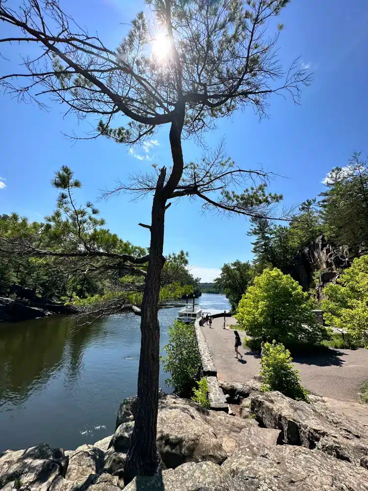 A hike along the St. Croix river in Taylors Falls is a fun family activity.