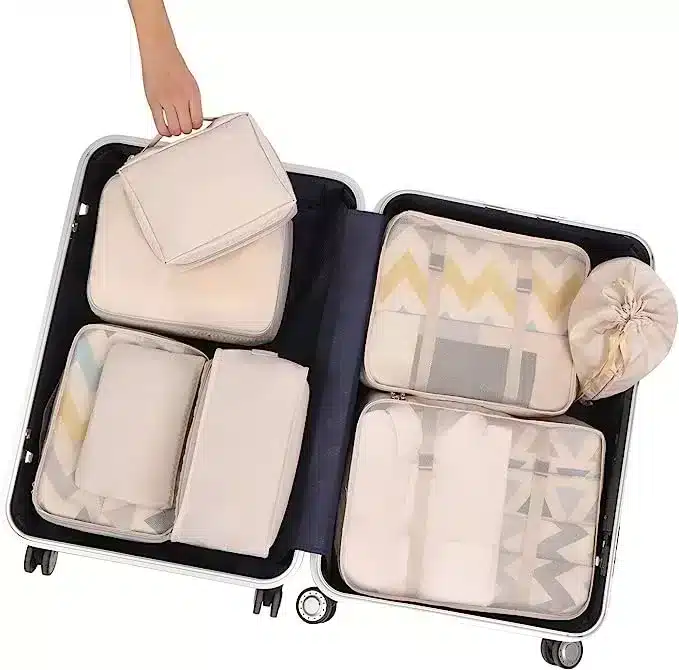 Packing cubes are a great way to stay organized when traveling to Iceland and hold the items on your packing list well.