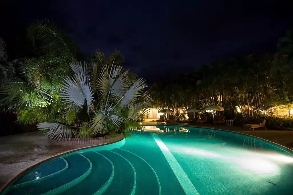 The pool at Harmony Hotel. 