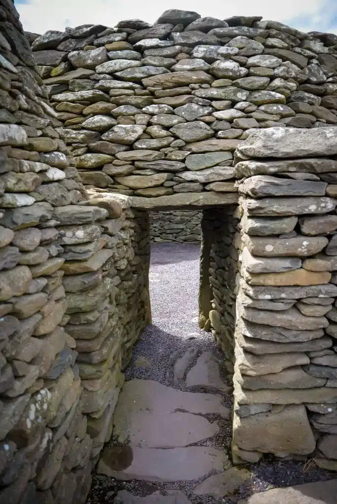 Beehive huts on Dingle Peninsula. 