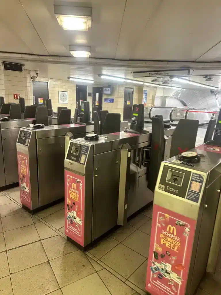 The tube is a great way to travel around the UK without a car. 